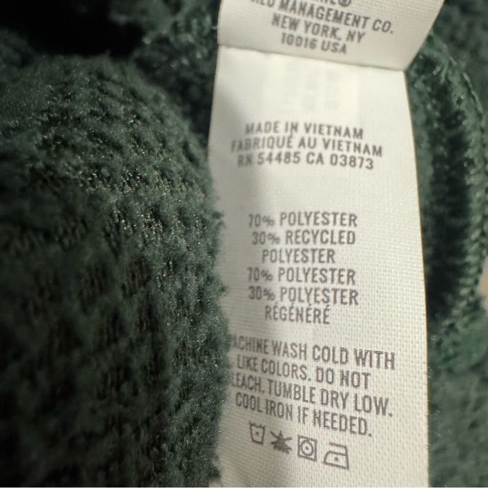 Aerie Sherpa Teddy Fleece Half Zip Pullover Hoodie Forest Green XXL Sweatshirt - Picture 6 of 7
